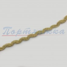 Тесьма TRK-761 "Зиг-заг 5мм" золото (1 метр) Турция